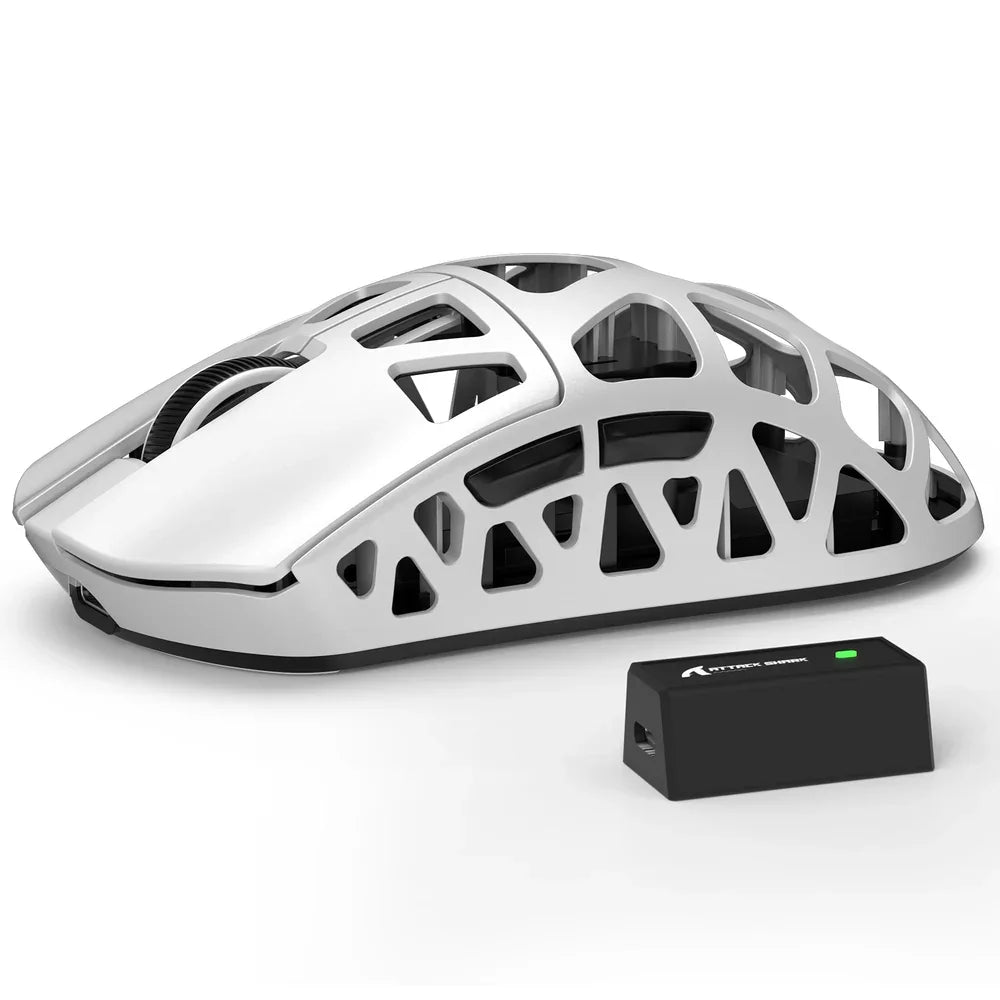 ATTACK SHARK R3 геймърска мишка от магнезиева сплав 8K SUPERLIGHT 8000Hz 6 регулируеми DPI до 26000 PAW3395 BT/2.4G безжична/жична