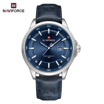Naviforce 9248 Top Brand New Sport Wristwatch Luxury Military Auto Date Leather Simple Quartz Original Male Clock