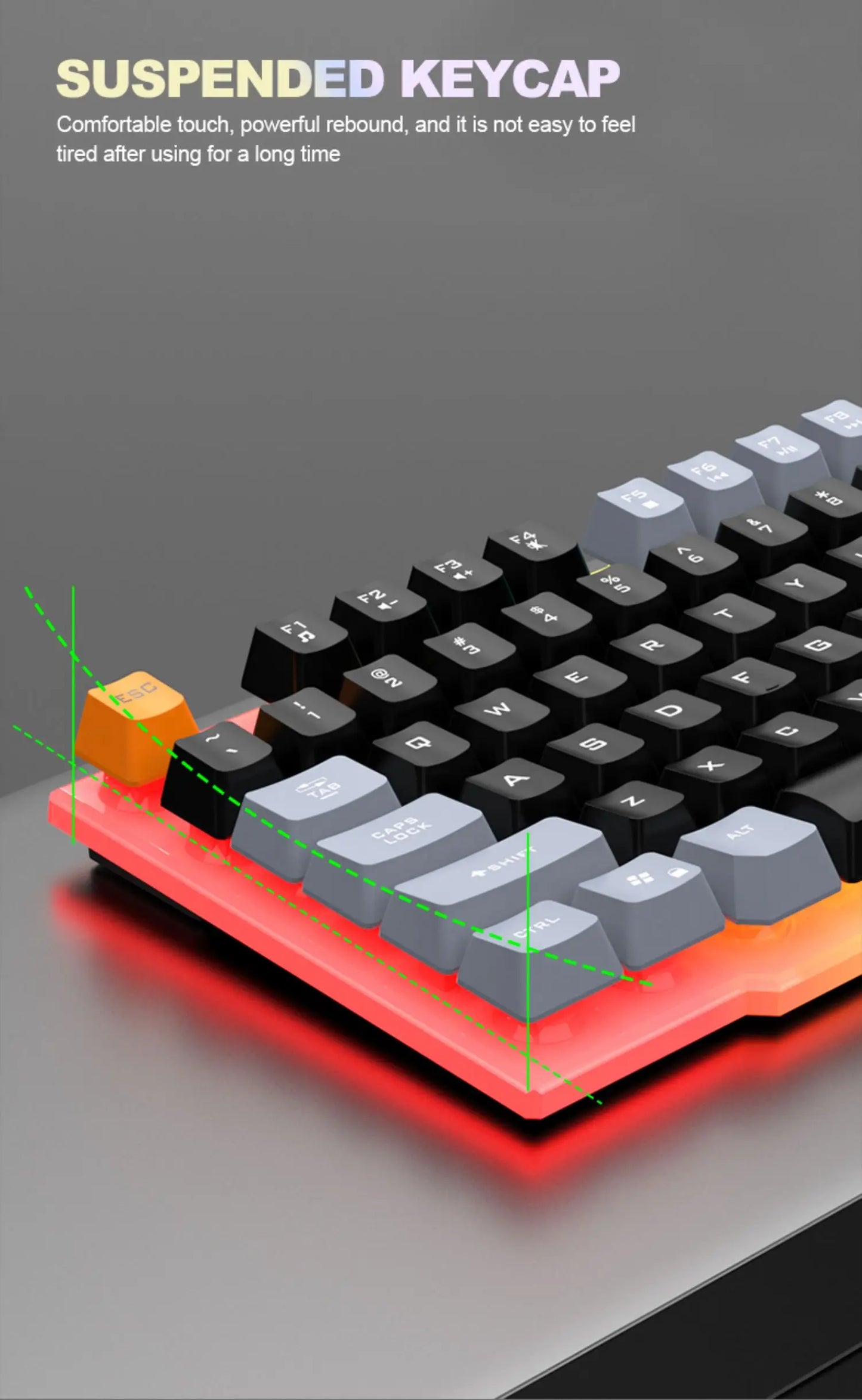 Rainbow LED Backlit Wired Gaming Keyboard And Mouse Combo with 104 Keys 3D Scroll Wheel 1600 DPI USB Interface Ergonomic PC Game