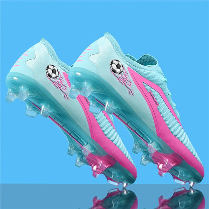 New Men Soccer Shoes Adult Non Slip Football Boots Outdoor Sport Boys Long Spikes Training Cleats Breathable Match Comfortable