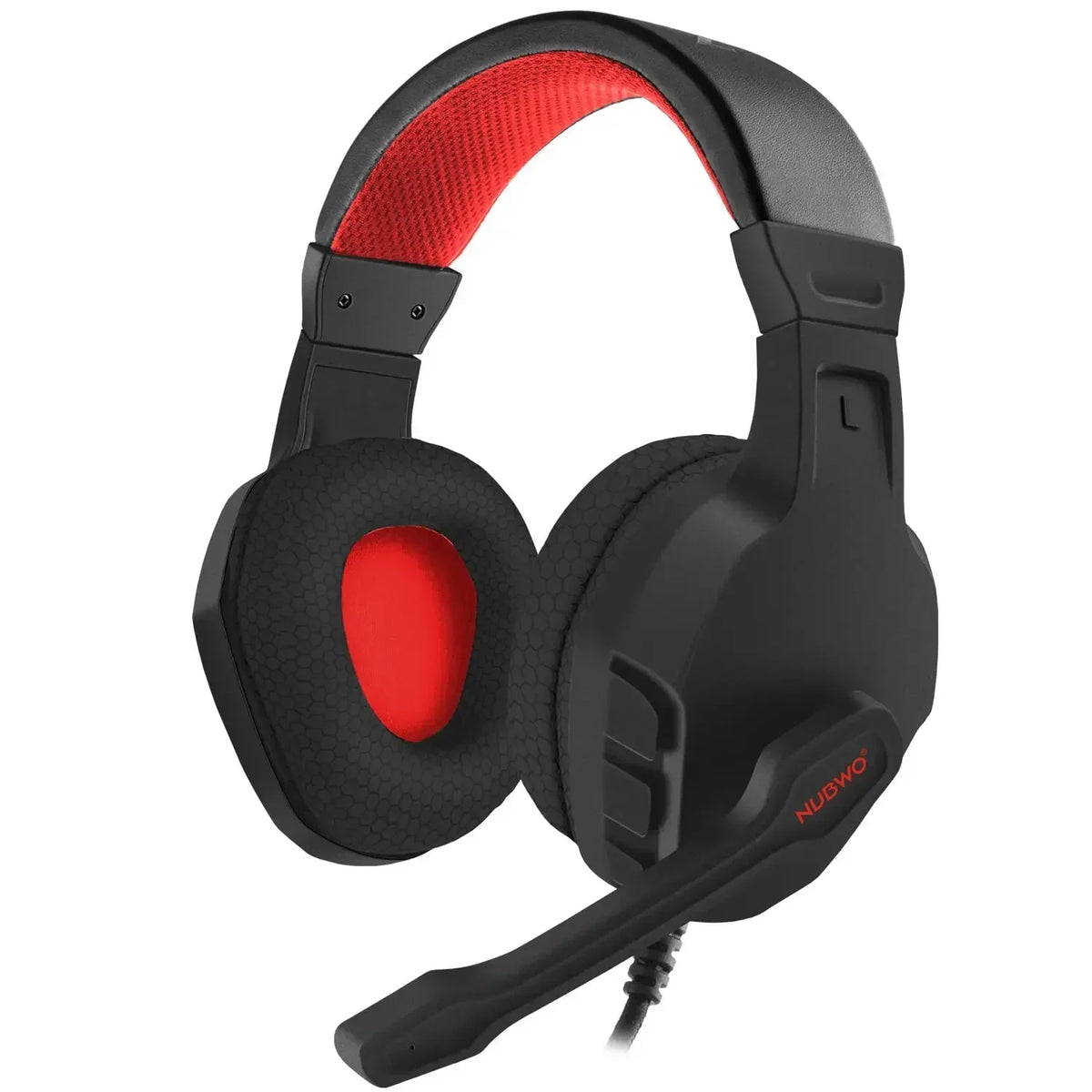 Casque de jeu NUBWO U3 avec microphone, casque filaire supra-auriculaire avec fonction de mise en sourdine et contrôle du volume pour PS5, PS4, PC, Mac, Switch et Xbox One.