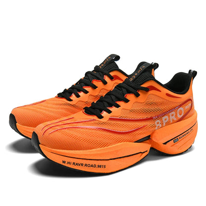 Herren-Sneaker mit Carbon-Platte, Outdoor-Sportschuhe mit weicher Sohle und Mesh-Obermaterial, Laufschuhe, leichte, rutschfeste Freizeitschuhe für Paare, Tennisschuhe