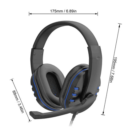 Casque de jeu 3.5mm filaire sur la tête casque de joueur avec Microphone contrôle du Volume Gamer écouteur casque pour Xbox PS4 PC