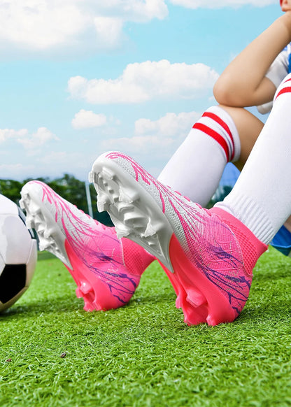 Chaussures de football à crampons FG pour terrain ferme, coupe basse, à lacets, pour hommes, professionnelles, antidérapantes, résistantes à l'usure, pour entraînement sur herbe naturelle