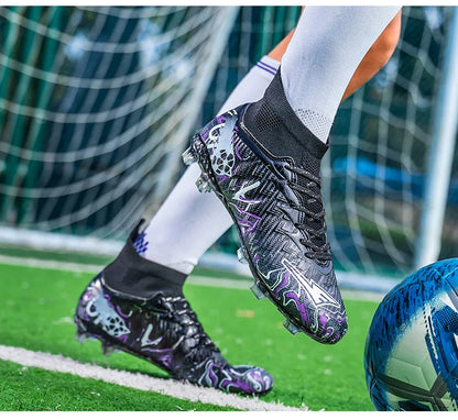 1 paire de chaussures de football pour adultes avec crampons TF, pour les étudiants, durables, antidérapantes, pour l'entraînement sur gazon et les matchs de football