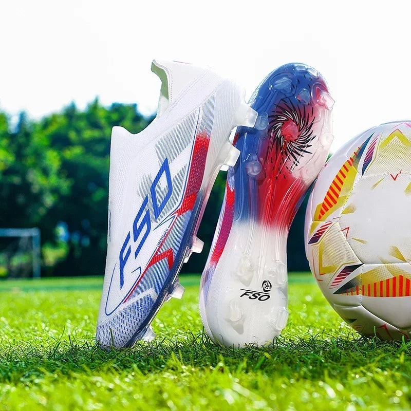 Nouvelles Chaussures de Football pour Hommes – Crampons d'Extérieur pour Entraînement sur Gazon – Baskets Mi-Montantes Légères Antidérapantes de Haute Qualité – Meilleures Ventes