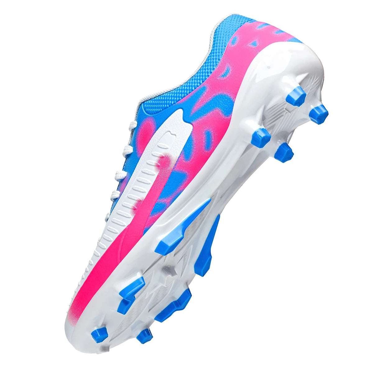 Chaussures de football unisexes AG FG, crampons longs en TPU, crampons de football absorbant les chocs pour les matchs sur gazon naturel et artificiel en extérieur