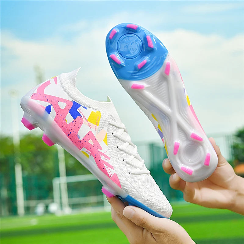 New Men Soccer Shoes Adult Non-Slip Boys Adult Futsal Sport Football Boots Grass Cleats Indoor Ultralight Turf Comfortable