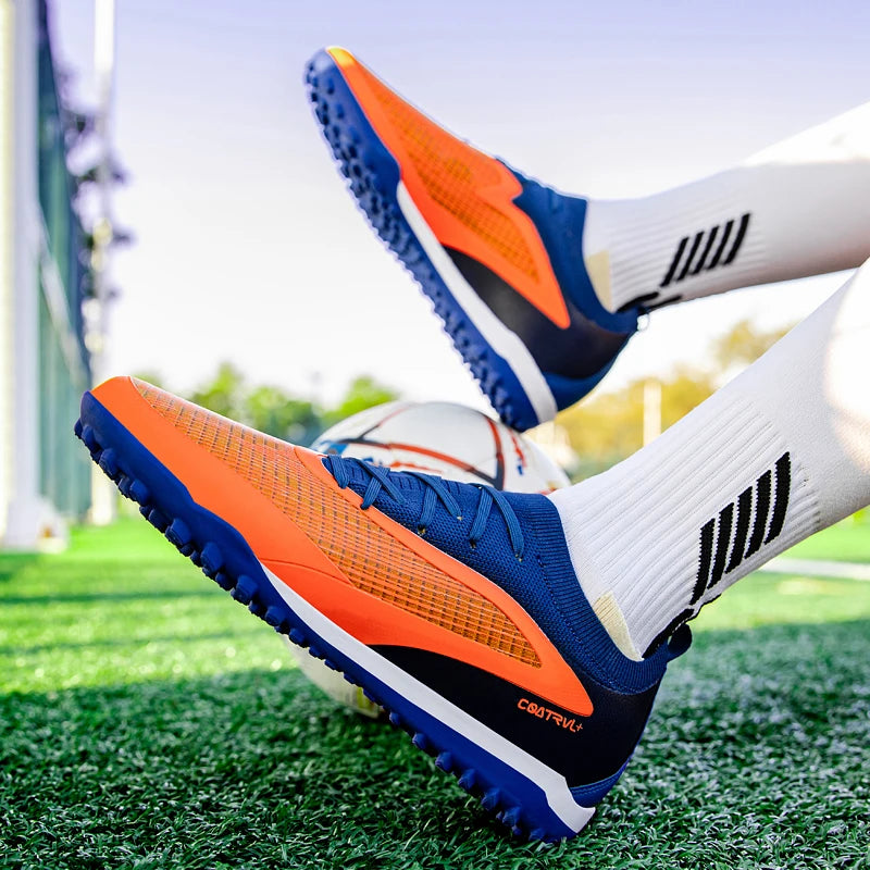 New Men Soccer Shoes Professional Society Turf Training Football Field Boots Non-Slip TF/FG Indoor Football Shoes 32-45
