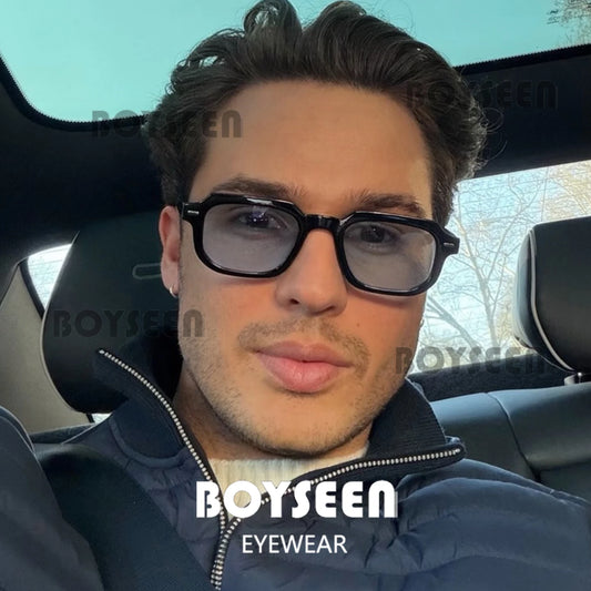 Men's Small Frame Sunglasses Can Customized Prescription Glasses Casual Blue Sunglasses For Travel And Driving