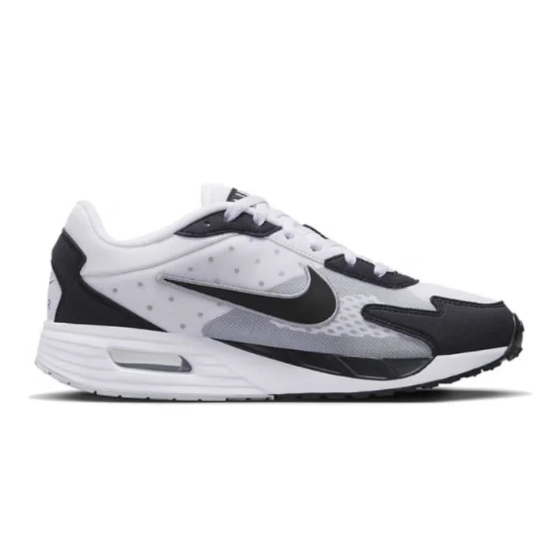Nike Rear-Cushioning Visible Air Cushion Soft-Soled Outdoor Men's Running Shoes, New Lightweight and Comfortable Everyday Walking and Sports Running Shoes, Air Max Solo Series Fashionable Black and White Panda Color Versatile