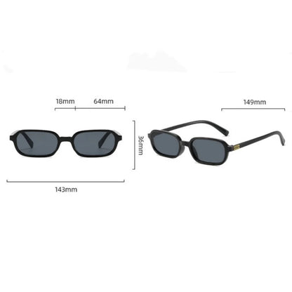 KLASSNUM Vintage Luxurious Small Rectangle Sunglasses Women Men Y2K Fashion Punk Sun Glasses Brand Designer UV400 Shades 2026
