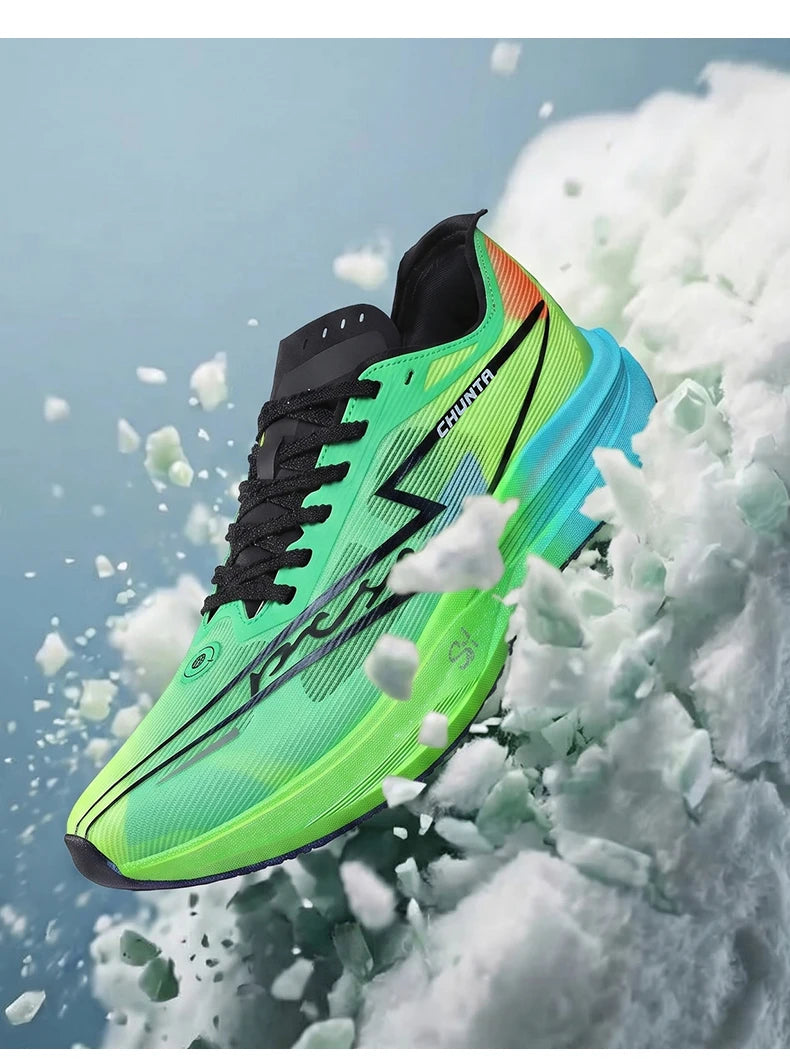 Men Running Shoes Carbon Board Specialty Marathon Sports Breathable Lightweight Women's Comfortable Nonskid Chunta Sneakers