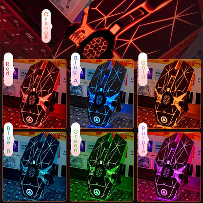 UTHAI A7 Laptop Accessories Rechargeable Wireless Mouse Mute Office Game Water Cooled Light Effect Bluetooth Mouse