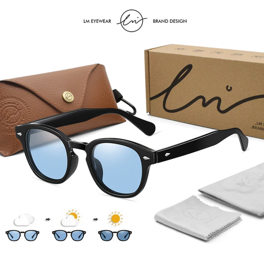 LM NEW Fashion Photochromic Sunglasses Women Men Polarized Blue Eyewear Drivign Outdoor UV Protection Eyewear gafas de sol mujer