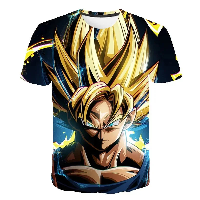 Men's T-shirts Dragon Ball Z T-shirt Boys Clothes Children's Clothing Summer Short Sleeve Kids Cartoon Tee Tops Baby Boy