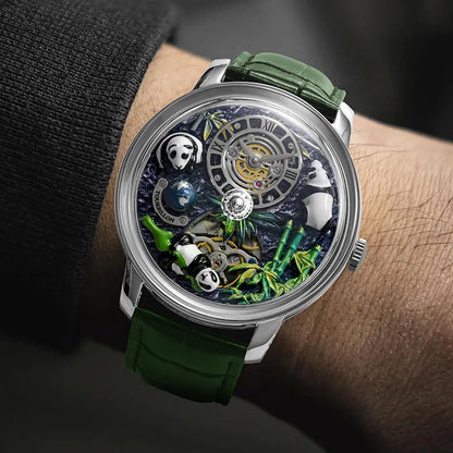 PINDU Panda National Treasure Series Mechanical Watch Men M2791B Movement Sapphire Mirror Waterproof Automatic Mechanical Watch
