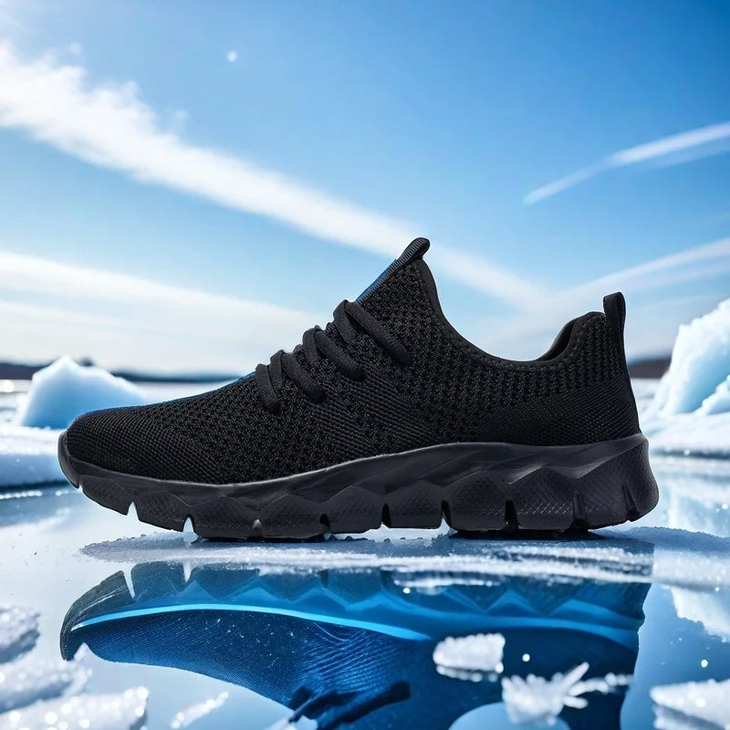 Herresneakers i mesh, lette damesko, afslappede flade sko, herreløbesko, sportssko, bløde tennissko, åndbare herresneakers