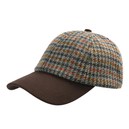 BOTVELA Men's Wool Tweed Baseball Cap Casual Style Soft Adjustable Unstructured Hat