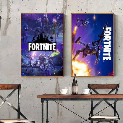 Стилен F-FORTNITE стикер постер с висока резолюция за освежаване на стените у дома и в стаята, наличен в разнообразни стилове.
