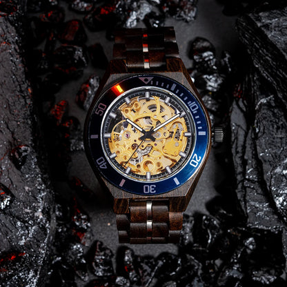 BOBO BIRD Wood Mechanical Watch Men Relogio Masculino Big Mens Watches Top Brand Luxury Timepieces erkek kol saati Dropshipping