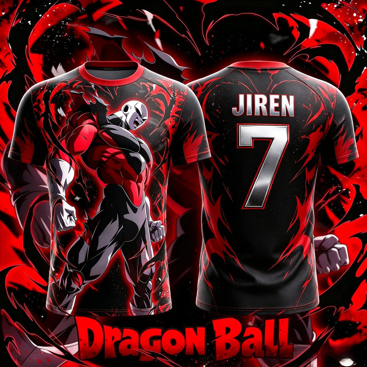 Dragon Ball Summer New NO.10/7 Jiren Anime majica za odrasle moške, 3D-tiskana nogometna majica, otroška posebna majica Y2k