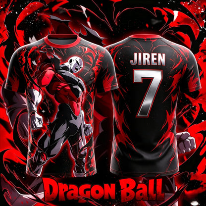 Dragon Ball Summer New NO.10/7 Jiren Anime majica za odrasle moške, 3D-tiskana nogometna majica, otroška posebna majica Y2k