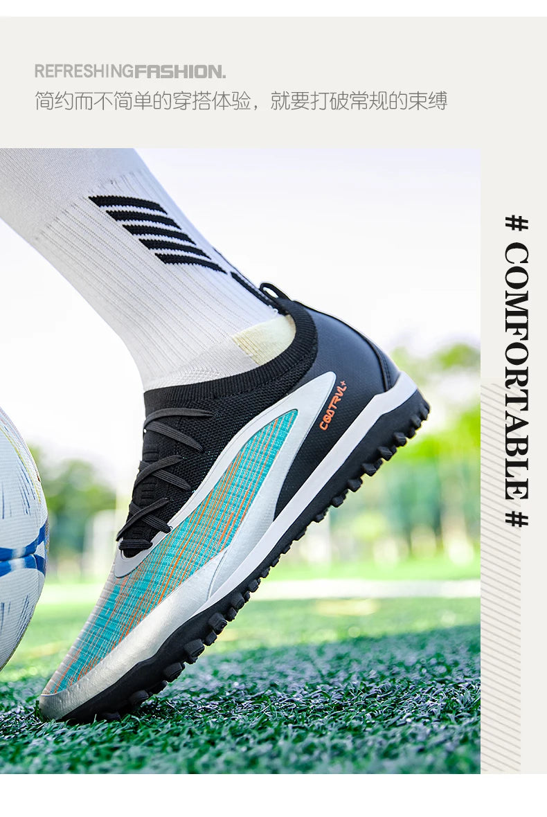 New Men Football Boots Outdoor Cleats Breathable Adult Non Slip Soccer Shoes Sport Long Spikes Training Boys Match Comfortable