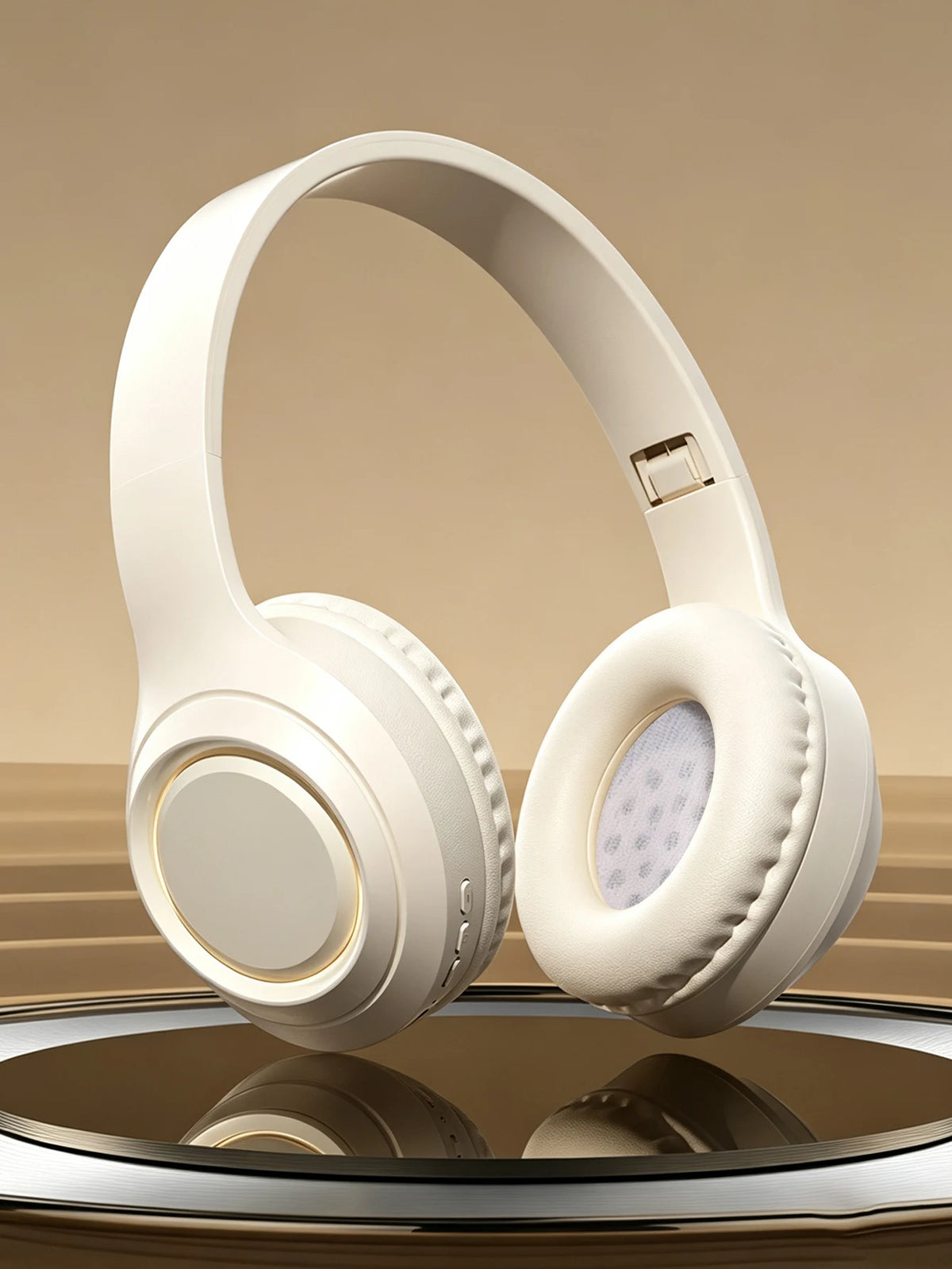 Casque Bluetooth sans fil supra-auriculaire, autonomie longue durée, design pliable pour un rangement facile, faible latence pour le jeu