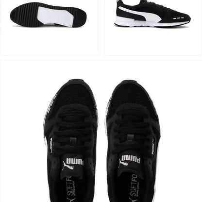 Puma 373117-01 – baskets décontractées rétro unisexes, noires et blanches, chaussures de marche respirantes en maille légère pour la rue et l'extérieur au quotidien