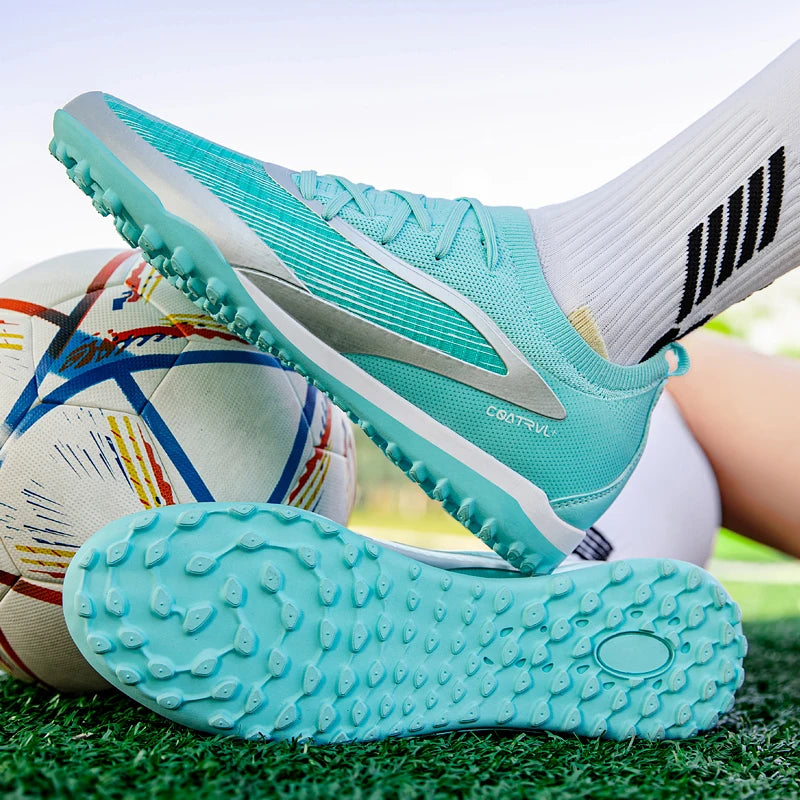 New Men Soccer Shoes Professional Society Turf Training Football Field Boots Non-Slip TF/FG Indoor Football Shoes 32-45