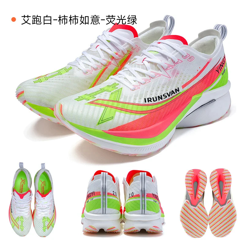 IRUNSVAN Men's Full-Palm Carbon Plate Marathon Road Running Shoes With Quick Rebound And Full Power Sports Shoes
