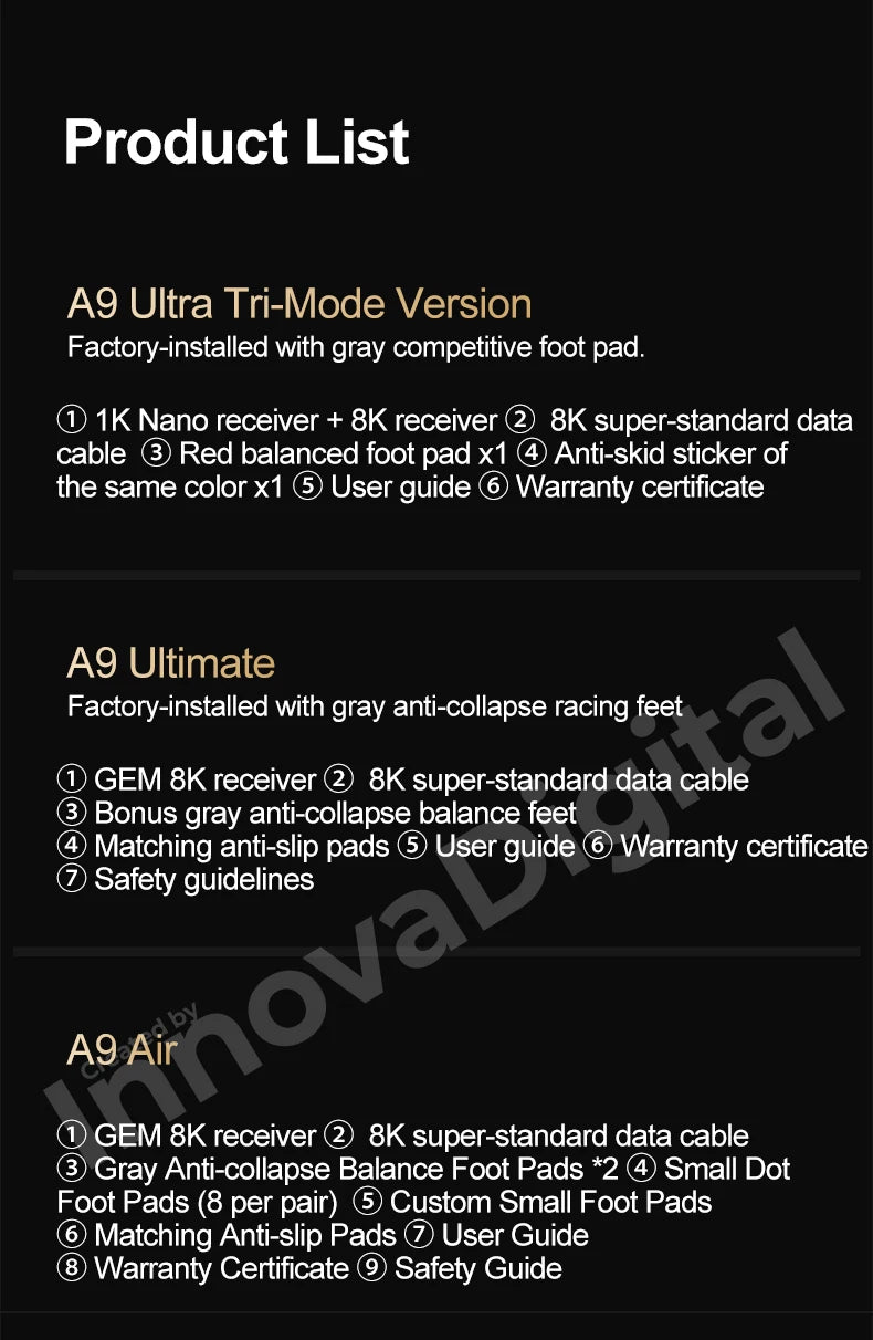 ATK Dragonfly A9 Ultimate trådløs gamingmus A9 Air PAW3950 ultralet ergonomisk e-sportsmus til gamere FPS CSGO A9 Ultra
