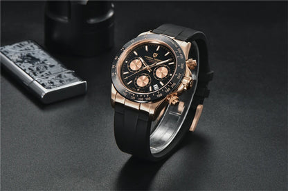 PAGANI DESIGN V2 40MM Quadrante meteorite Orologio da uomo al quarzo Cronografo retro in zaffiro Orologio impermeabile da uomo Reloj0 hombr