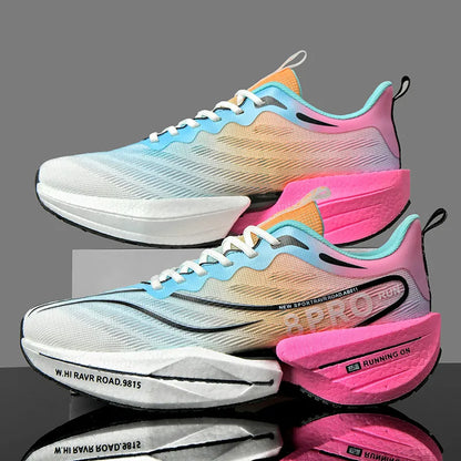 Herren-Sneaker mit Carbon-Platte, Outdoor-Sportschuhe mit weicher Sohle und Mesh-Obermaterial, Laufschuhe, leichte, rutschfeste Freizeitschuhe für Paare, Tennisschuhe