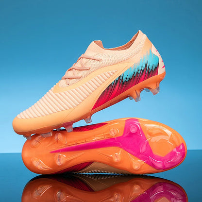 New Men Football Boots Shoes FG Soccer Shoes Non-Slip Cleats Ultralight Soccer Match Long Spikes Outdoor Training Drop Shipping