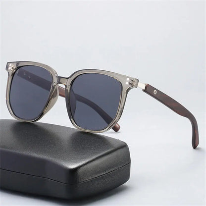 KLASSNUM Men Vintage Wooden Frame Sunglasses Classic Brand Sun Glasses Coating Lens Men Polarized UV Protection Driving Eyewear