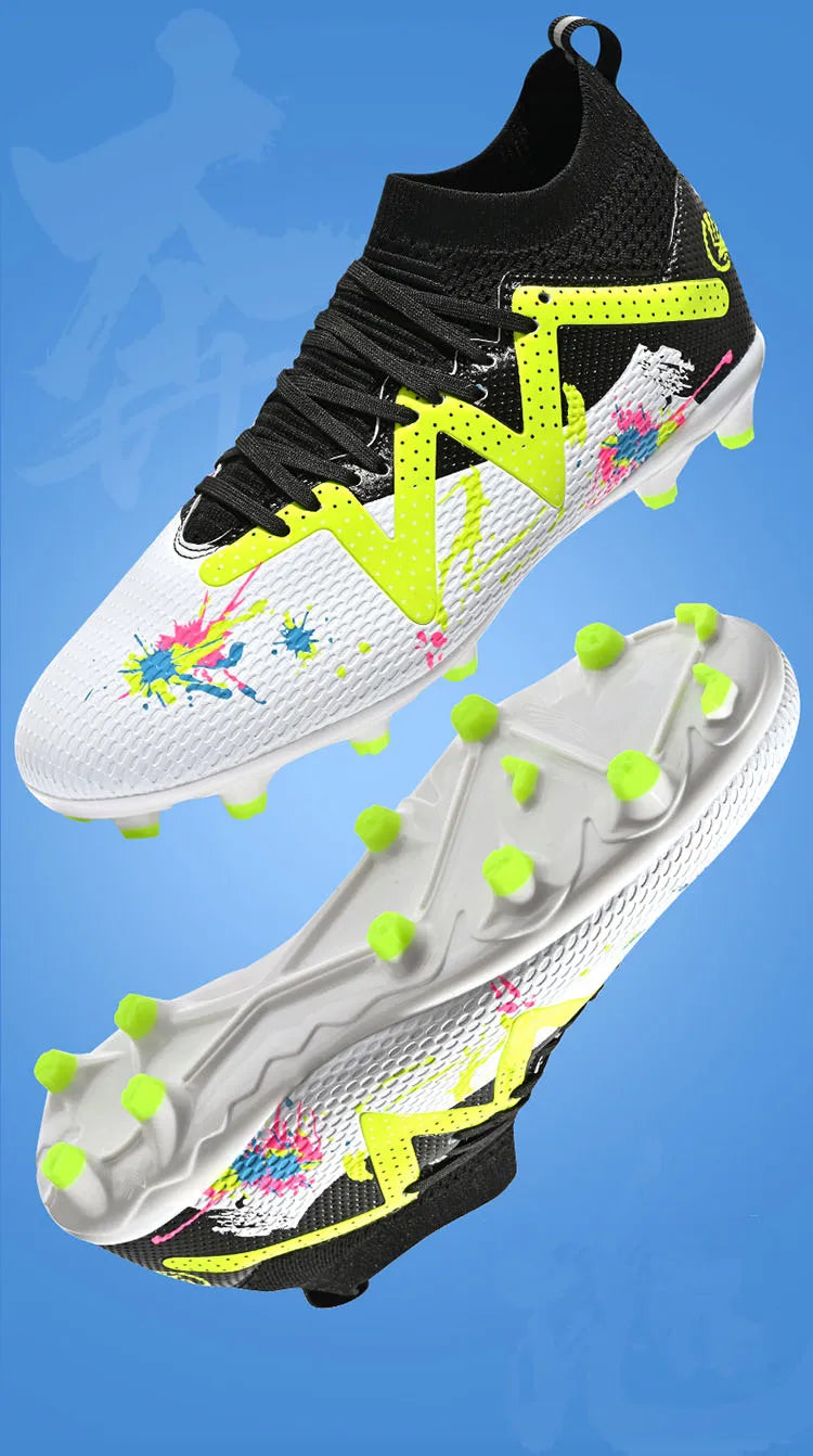 Men's Football Shoes Professional Sports Shoes Men's Long Nail FG Outdoor Sports Cleats Training Shoes Anti Slip Shoes