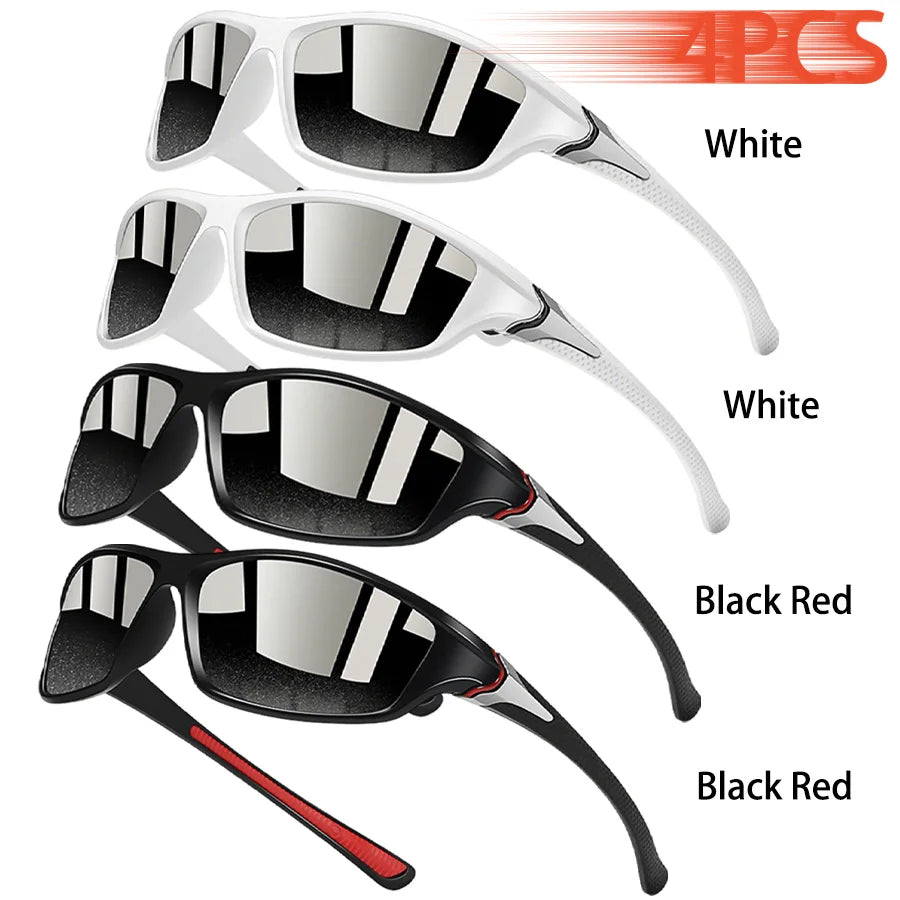 4PCS Fashion Classic Vintage Sports Sunglasses Protection Cycling Fishing Running Mountaineering Driving Sun Glasses
