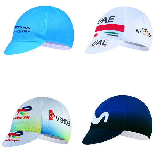 Blue 2026 UAE Cycling Hat MEN'S Summer Classic Cycling Caps Quick Dry BIG M Bike Mountain MTB Racing Bicycle Hat Under Helmet