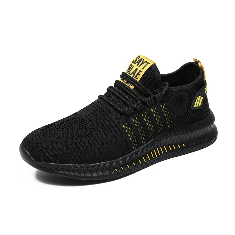 Zapatillas de moda ligeras para hombre, calzado casual transpirable con cordones, zapatos de caminar para hombre, calzado casual de verano