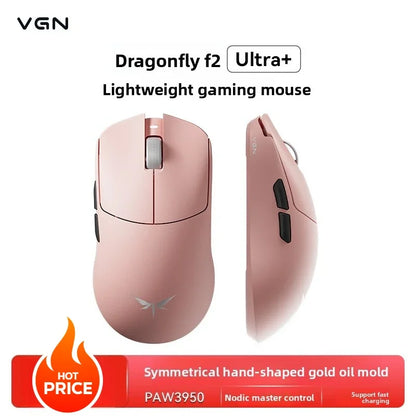 VGN Dragonfly F2 ProMax/Ultra Esports Gaming Mouse 42000DPI 0.125ms For Csgo Latency Wired/Wireless Dual 8K 3-mode PAW3395/3950
