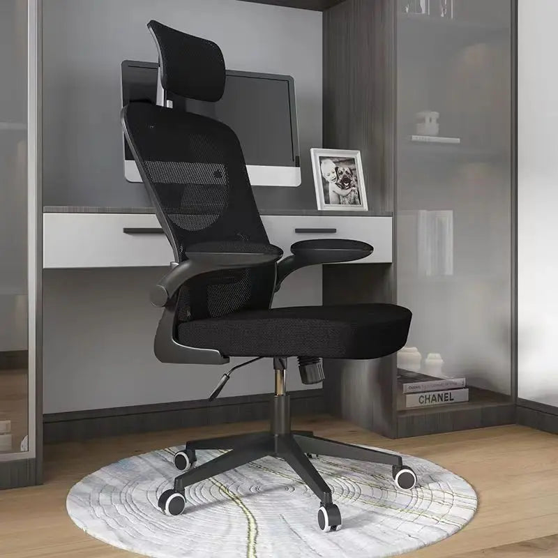 Chaise d'ordinateur à comcussion pour bureau à domicile, support ergonomique à la taille et au dos, chaise d'étude confortable, chaise de jeu