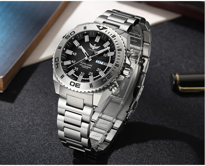 Yelang Watches V1035 44mm Men Diving Watch Human Kinetic Energy Watch 100m Waterproof Watches luminous Japan PX83 Sapphire