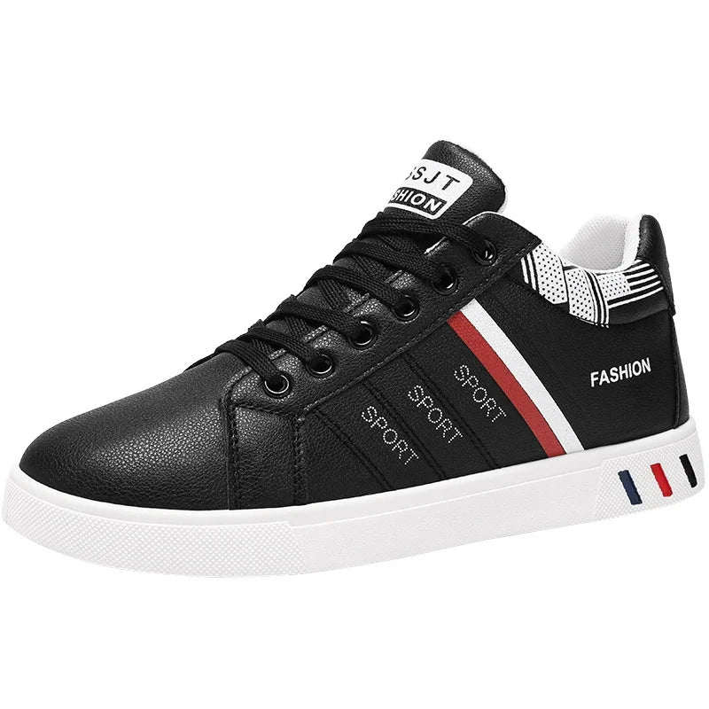 Sneakers casual da uomo, scarpe da skateboard in PU, scarpe basse per studenti, sneakers outdoor, scarpe street con lacci, scarpe da camminata, taglia grande 48