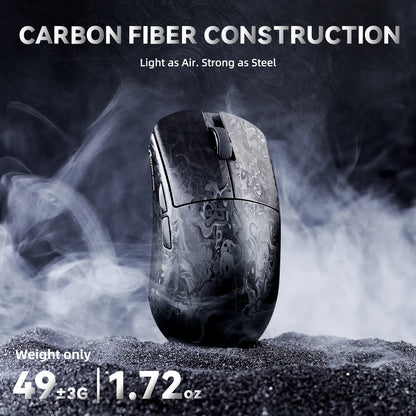 ATTACK SHARK R11 ULTRA Carbon Fiber Wireless Gaming Mouse, 8000Hz, PAW3950MAX, 42000DPI, 49g Lightweight, 20000FPS, Nordic 52840