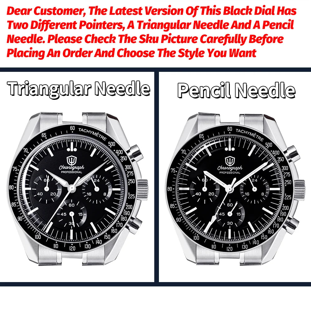 Watchdives New Wd1863 Quartz Men Watch VK63 Chronograph Bubble Sapphire Waterproof 39Mm Steel Top Brand Luxury Business Watch
