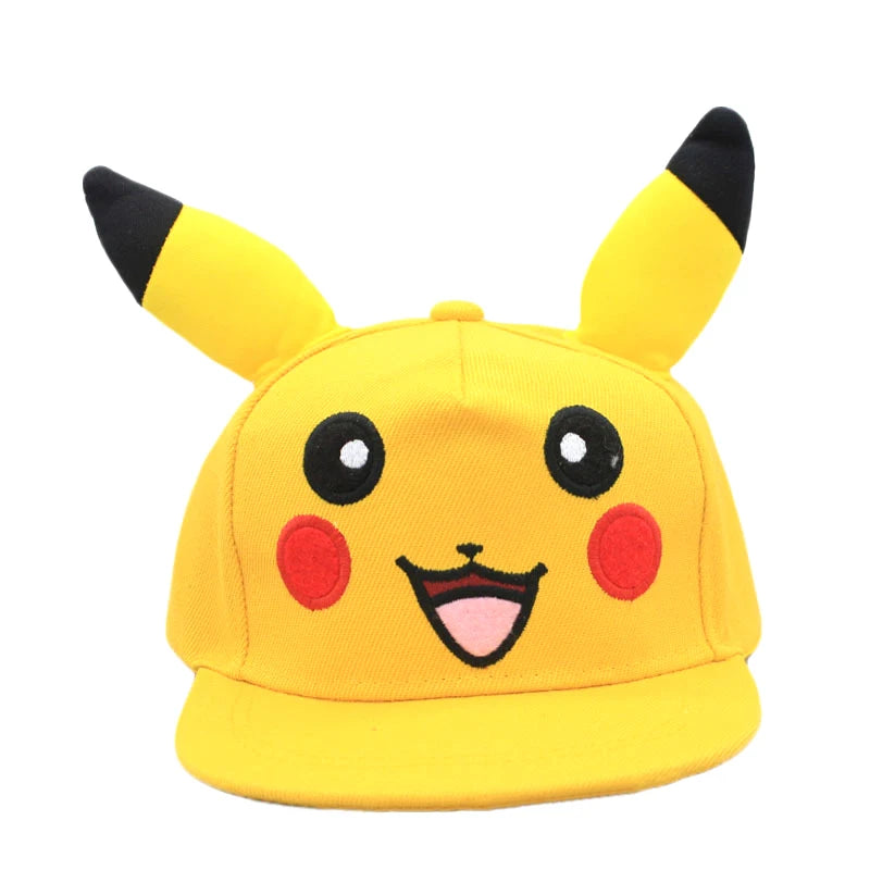 Anime Figure Pokemon Baseball Cap Pikachu Hat Adjustable Pokemon Cosplay Hip Hop Cartoon Adult Hats Boy Girl Kids Birthday Gifts
