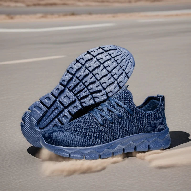 Herresneakers i mesh, lette damesko, afslappede flade sko, herreløbesko, sportssko, bløde tennissko, åndbare herresneakers