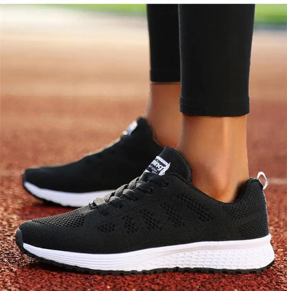 Zapatos planos para mujer, zapatos con cordones, zapatillas deportivas informales, zapatos blandos para mujer, tallas grandes